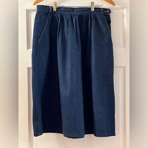 Vintage Peerless of Boston A-line Denim Skirt - marked size 15-16